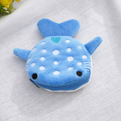 Plush Children's Shark Coin Purse Cute Cartoon Pendant